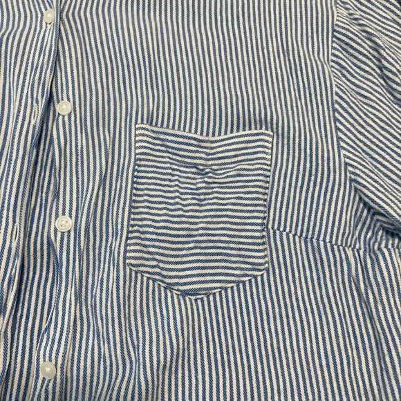 Blue and White Pinstripe Button-Down - Picture 2 of 4